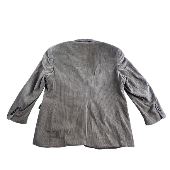 Stafford Corduroy Blazer Jacket Mens Size 44S Tan Beige 2 Button Sport Coat VTG - Picture 2 of 14